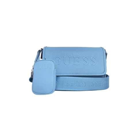 Bolso crossbody guess azul celeste